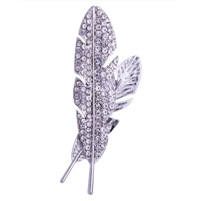 Feather Lapel Pin – Elegant Suit Brooch
