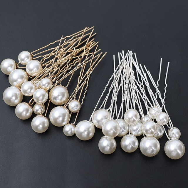 Broches pour Cheveux Mariage Perles