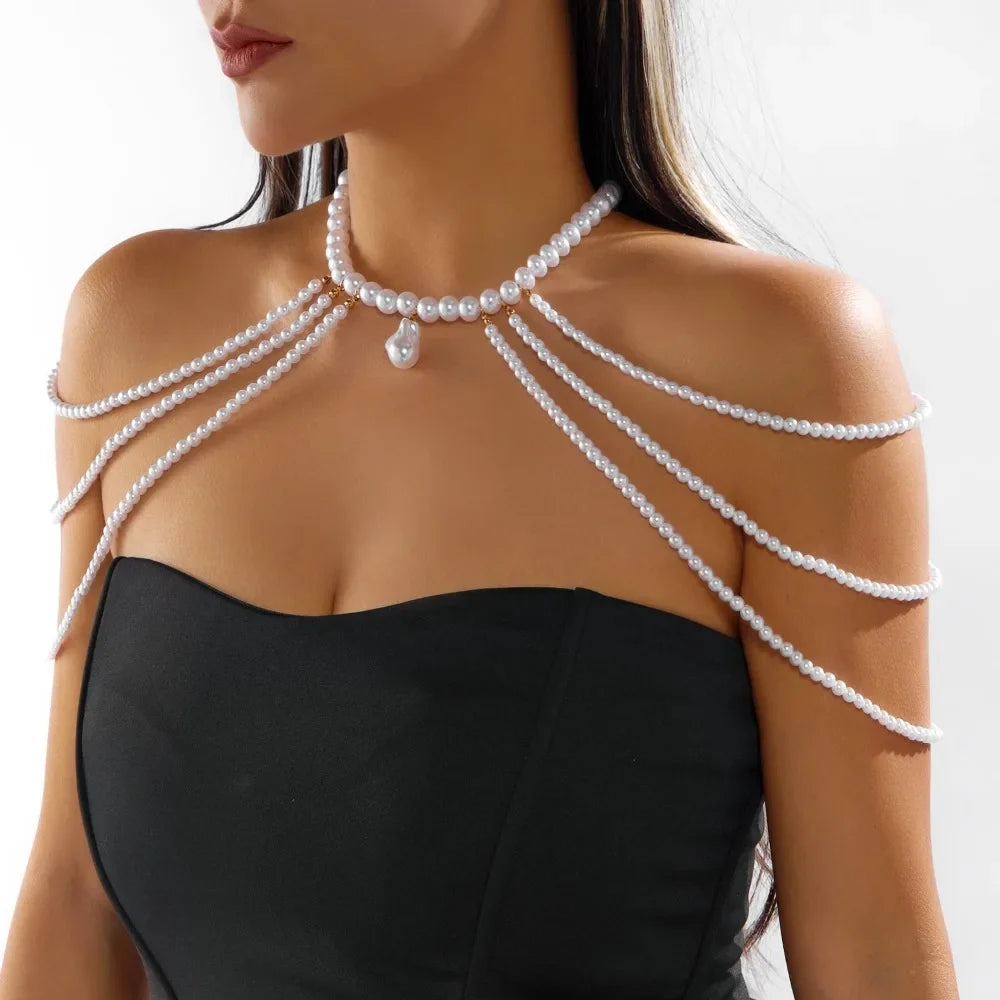Chaîne d'épaule pour femme - Bijou pour clavicule & épaule