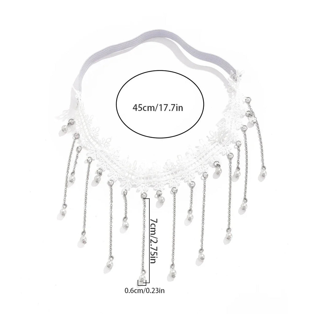 White Thigh Chain - Body Thigh Jewelry for Women Leg