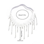 White Thigh Chain - Body Thigh Jewelry for Women Leg