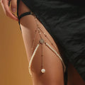 Cadena de Muslo con Perlas - Joya para Muslo Cuerpo Muslo Pierna Mujer