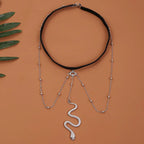 Cadena de Muslo Serpiente Pierna - Joya de Muslo Cuerpo Muslo Mujer plata