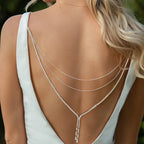 Cadena de Espalda Collar Adorno Dorsal Mujer plata