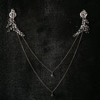 Cadena de Espalda para Boda Collar Adorno Dorsal Mujer plata