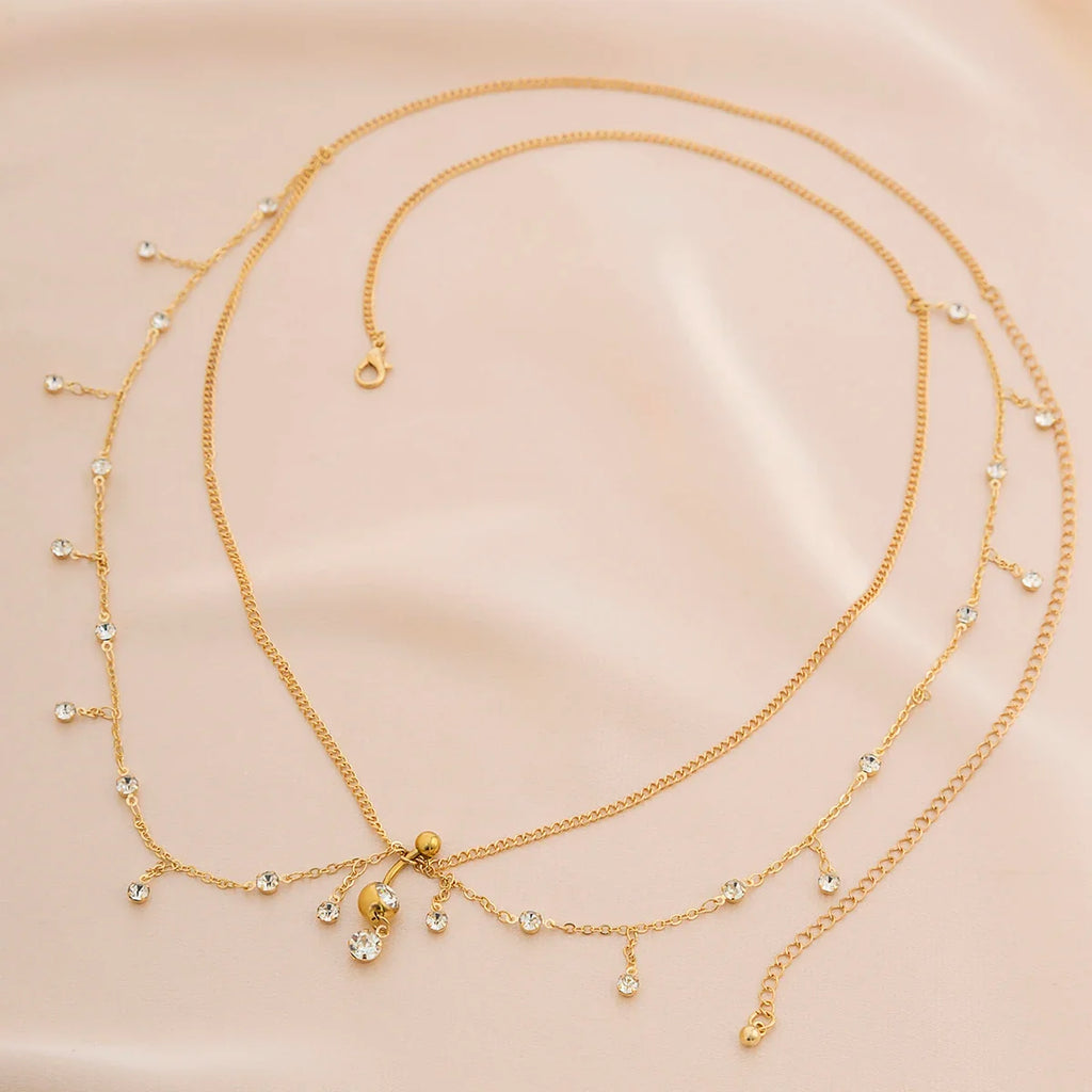 Chaîne de hanche et nombril - bijou de taille et ventre pour femme 