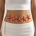 Starfish hip chain - waist and belly jewelry for women