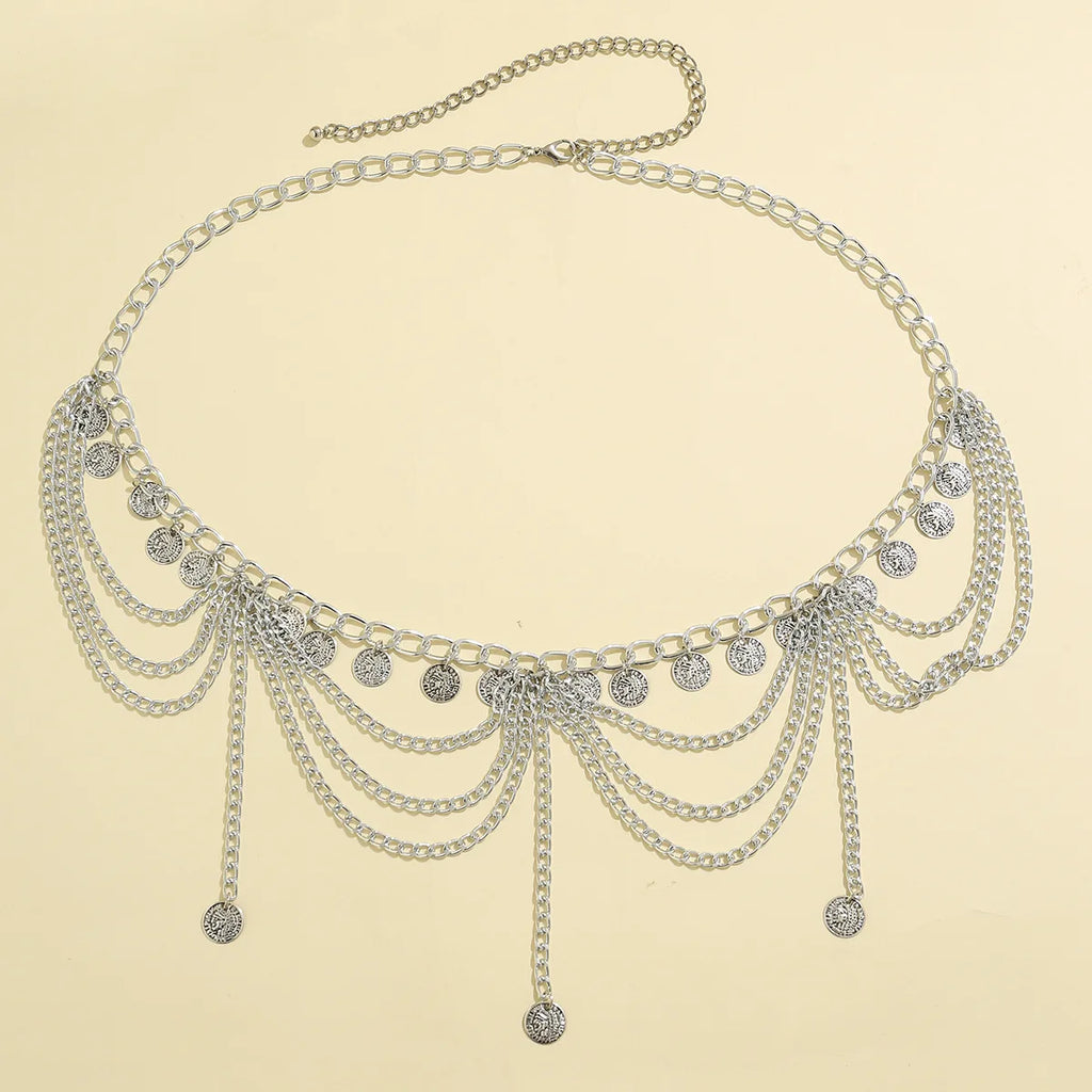 Oriental-style hip chain - waist and belly jewelry for women