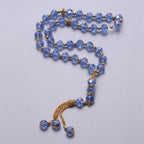 Chapelet musulman élégant - Tasbih islamique 33 perles  bleu et doré