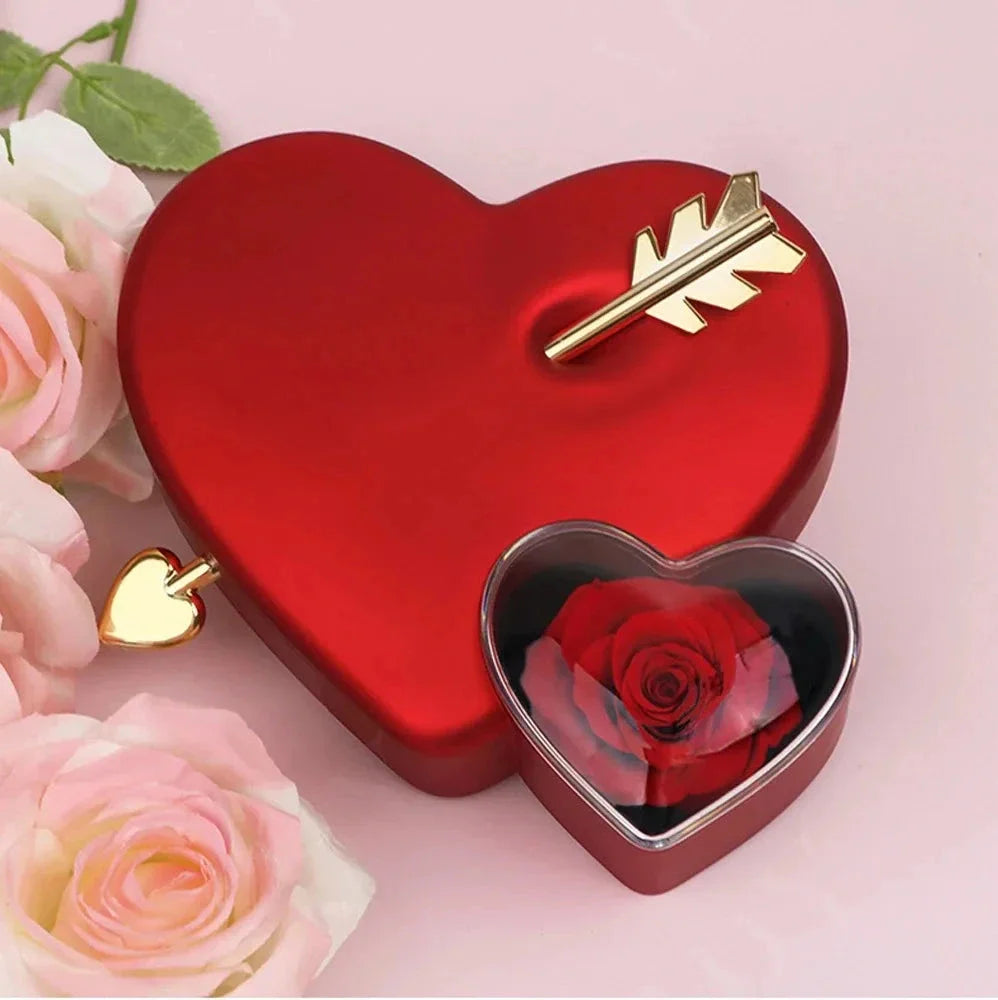 Coffret Amour Éternel avec Rose et Collier