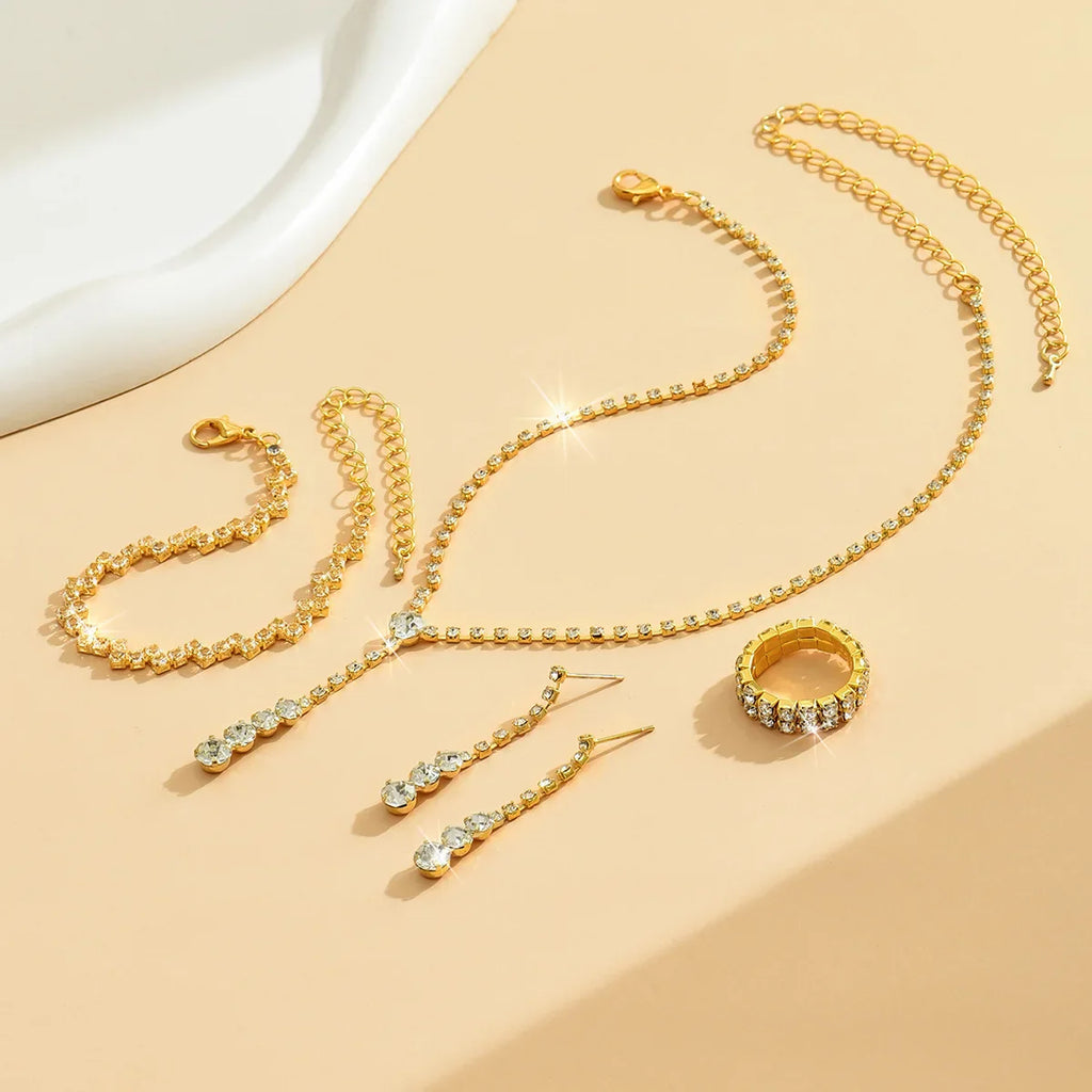 Conjunto de 4 joyas de strass