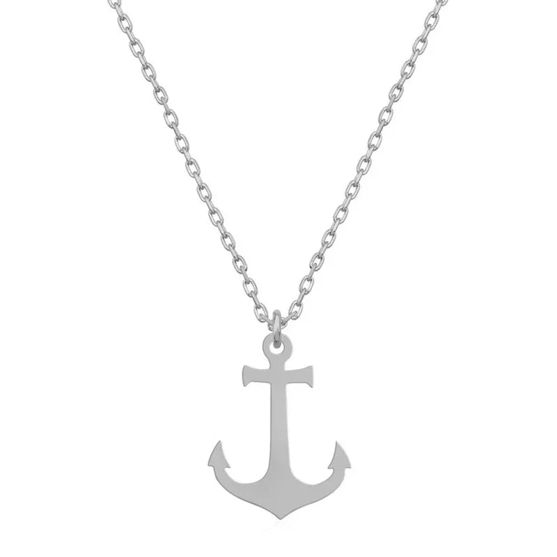 Collier ancre femme argent
