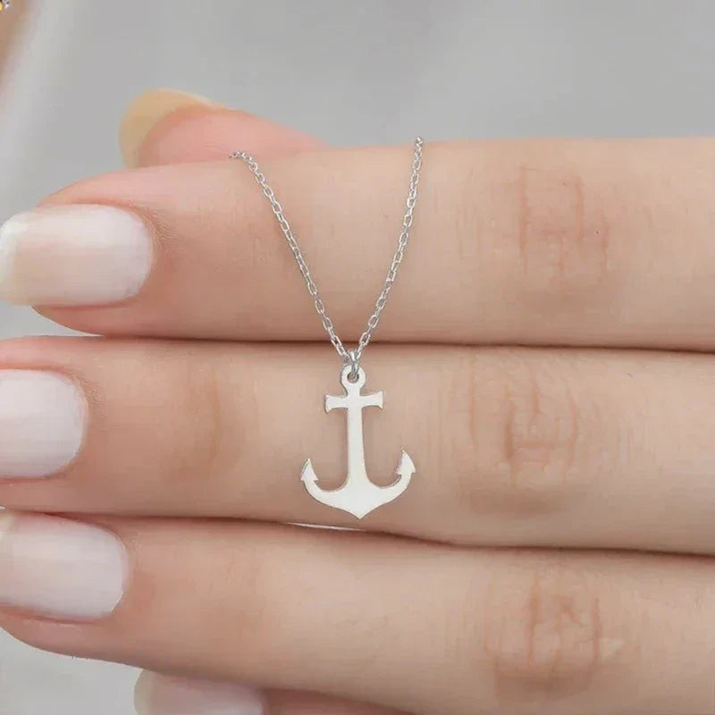 Collar de ancla para mujer 