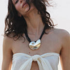 Necklace with Large Silver Snail Shell Pendant