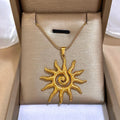 Necklace with Large Sun Pendant