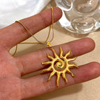 Necklace with Large Sun Pendant