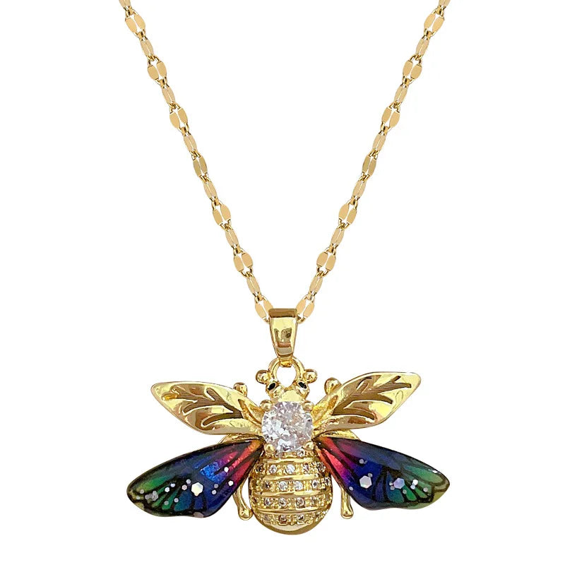Collier avec pendentif abeille