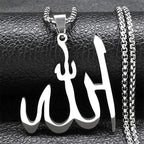 Necklace with Allah pendant, Muslim symbol 