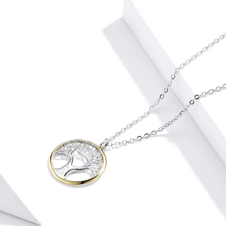 Tree of Life Pendant Necklace for Women with Zircon