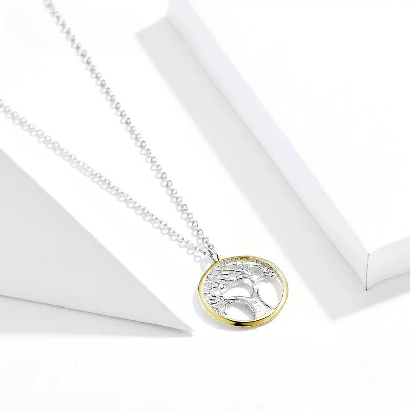 Tree of Life Pendant Necklace for Women with Zircon