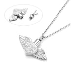 Collier d'urne avec pendentif ailes d'ange
