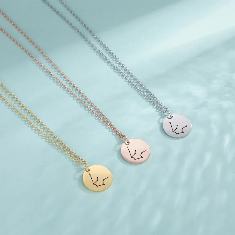 Collier avec Pendentif Constellation Signe du Zodiaque
