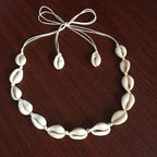 Necklace with White Cowrie Shell Pendant