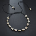 Necklace with Black Cowrie Shell Pendant