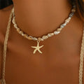 Necklace with Starfish Shell Pendant