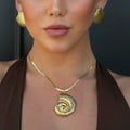 Necklace with Spiral Shell Pendant