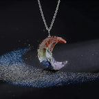 Collar con Colgante de Media Luna 7 Chakras