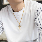 Collier avec Pendentif Croix de Jésus A