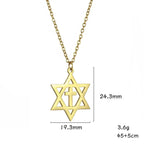 Collier avec pendentif croix et l'étoile de David symboles juifs orthodoxes