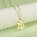 Collar con Colgante de Cruz y Estrella de David, símbolos judíos ortodoxos 