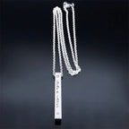 Collier avec pendentif de protection Mesuzah et lettres hébraïques juif argent