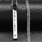 Collar con colgante de protección Mesuzah y letras hebreas símbolos judíos 