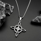 Collier avec Pendentif de Protection Noeud de Sorcière