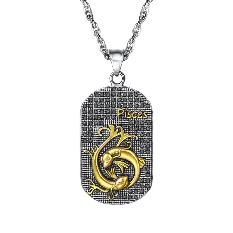 Collier avec Pendentif de Style Signe du Zodiaque Astrologique