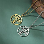 Collier avec pendentif en lettres hébraïques, Chai et l'étoile de David symboles juifs or