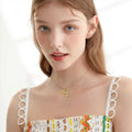 Collar con colgante de strass del símbolo de vida judía Chai 
