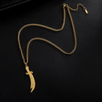 Collier avec pendentif épée d'Ali Zulfikar arabe islam musulman or