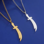Necklace with Ali Zulfikar sword pendant, Muslim symbol 