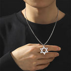 Collier avec Pendentif Etoile de David argent