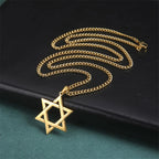 Collier avec Pendentif Etoile de David or
