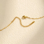 Collier avec Pendentif Fleur en Zircon Rotative Anti-Stress