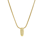 Rhinestone initial letter pendant necklace for women