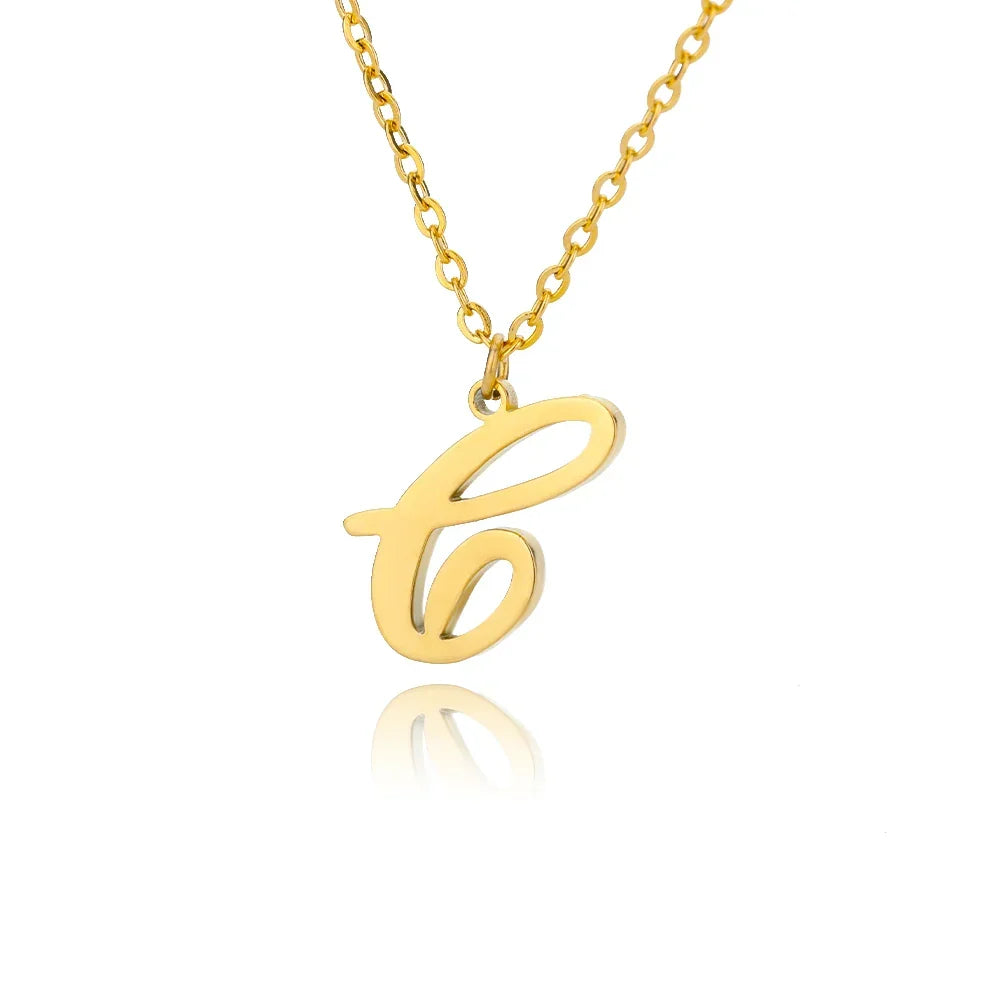 Collar con colgante inicial para mujer - letra 