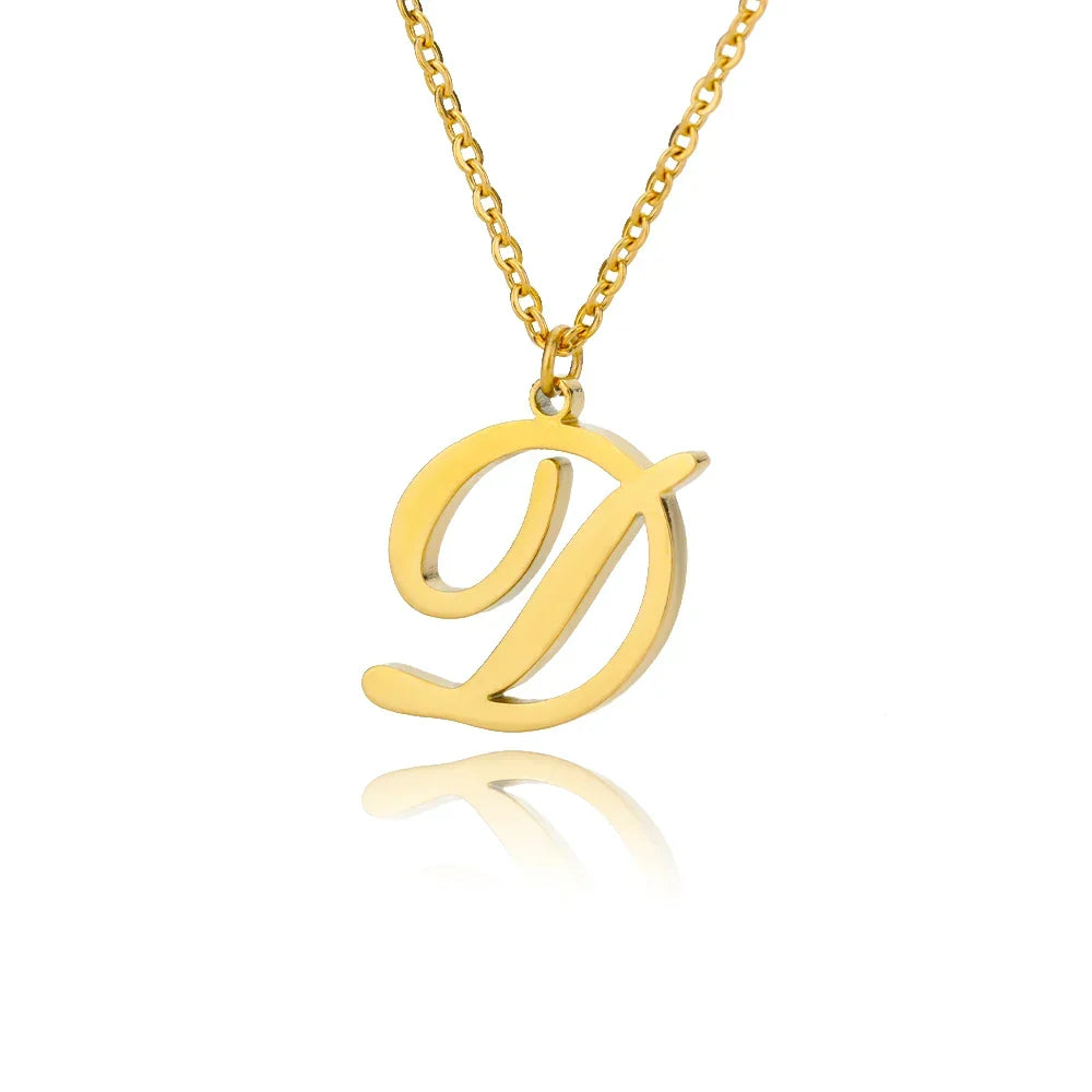 Collar con colgante inicial para mujer - letra 