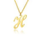 Collier avec pendentif initiale pour femme h