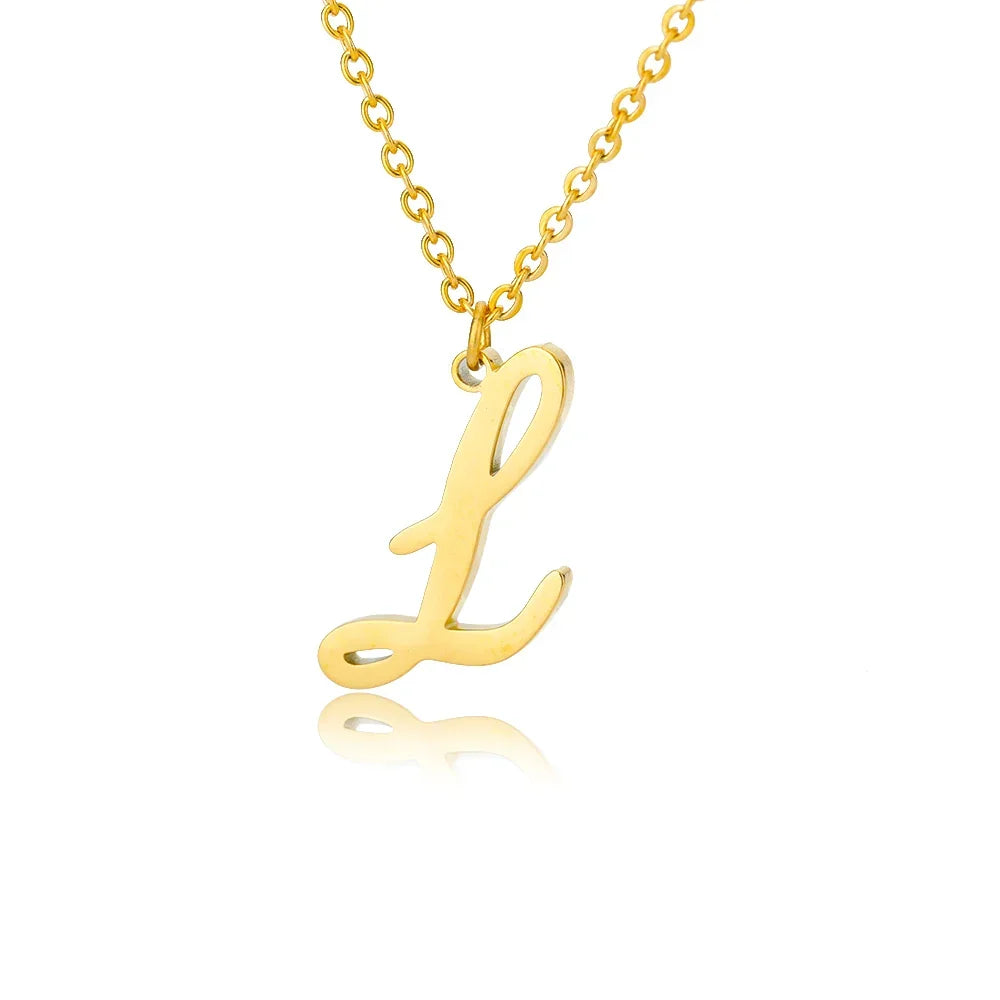 Collar con colgante inicial para mujer - letra 